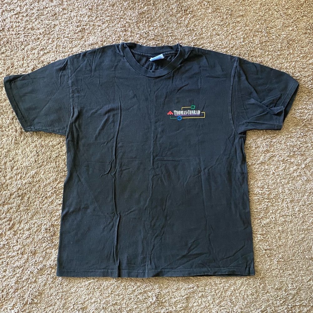 Vintage Hanes Beefy Thomas Conrad Tech Company Men’s T-Shirt Tee Size Large